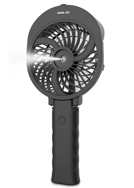 OPOLAR portable misting fan for outdoor gaming setup
